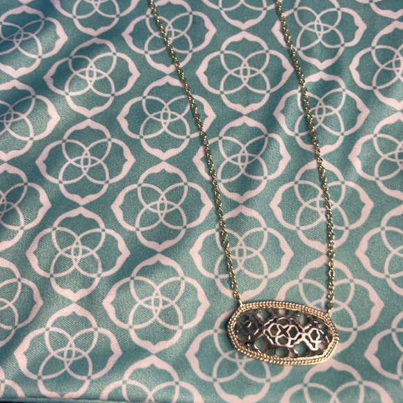 Kendra Scott Dylan Necklace Mixed Metal Filligree - Picture 1 of 6